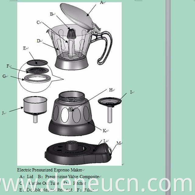 new design electric 3 cups top thick high pressure espresso coffee maker